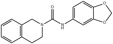 N-(1,3-benzodioxol-5-yl)-3,4-dihydro-1H-isoquinoline-2-carboxamide Struktur