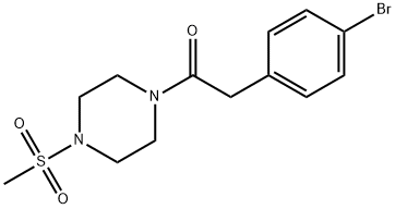 2-(4-bromophenyl)-1-(4-methylsulfonylpiperazin-1-yl)ethanone Struktur