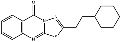 2-(2-cyclohexylethyl)-[1,3,4]thiadiazolo[2,3-b]quinazolin-5-one Struktur