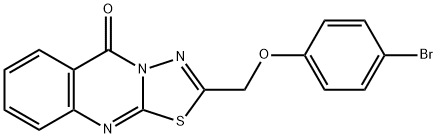 2-[(4-bromophenoxy)methyl]-[1,3,4]thiadiazolo[2,3-b]quinazolin-5-one Struktur