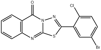 2-(5-bromo-2-chlorophenyl)-[1,3,4]thiadiazolo[2,3-b]quinazolin-5-one Struktur