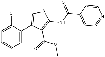 methyl 4-(2-chlorophenyl)-2-(pyridine-4-carbonylamino)thiophene-3-carboxylate Struktur