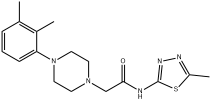 2-[4-(2,3-dimethylphenyl)piperazin-1-yl]-N-(5-methyl-1,3,4-thiadiazol-2-yl)acetamide Struktur