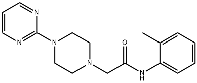 N-(2-methylphenyl)-2-(4-pyrimidin-2-ylpiperazin-1-yl)acetamide Struktur