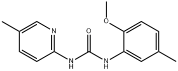 1-(2-methoxy-5-methylphenyl)-3-(5-methylpyridin-2-yl)urea Struktur