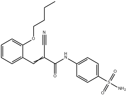 (E)-3-(2-butoxyphenyl)-2-cyano-N-(4-sulfamoylphenyl)prop-2-enamide Struktur