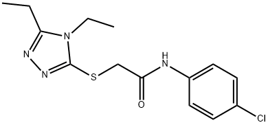 N-(4-chlorophenyl)-2-[(4,5-diethyl-1,2,4-triazol-3-yl)sulfanyl]acetamide Struktur