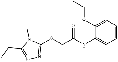 N-(2-ethoxyphenyl)-2-[(5-ethyl-4-methyl-1,2,4-triazol-3-yl)sulfanyl]acetamide Struktur