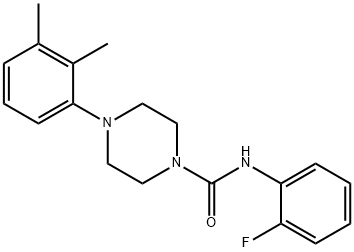 4-(2,3-dimethylphenyl)-N-(2-fluorophenyl)piperazine-1-carboxamide Struktur