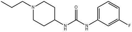 1-(3-fluorophenyl)-3-(1-propylpiperidin-4-yl)urea Struktur