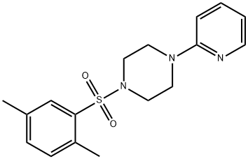 1-(2,5-dimethylphenyl)sulfonyl-4-pyridin-2-ylpiperazine Struktur