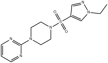 2-[4-(1-ethylpyrazol-4-yl)sulfonylpiperazin-1-yl]pyrimidine Struktur