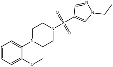 1-(1-ethylpyrazol-4-yl)sulfonyl-4-(2-methoxyphenyl)piperazine Struktur