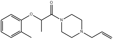 2-(2-methylphenoxy)-1-(4-prop-2-enylpiperazin-1-yl)propan-1-one Struktur