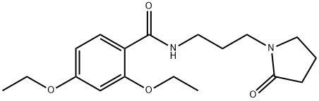 2,4-diethoxy-N-[3-(2-oxopyrrolidin-1-yl)propyl]benzamide Struktur