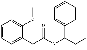 2-(2-methoxyphenyl)-N-(1-phenylpropyl)acetamide Struktur