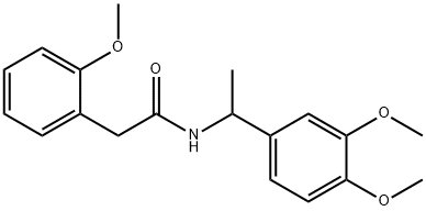 N-[1-(3,4-dimethoxyphenyl)ethyl]-2-(2-methoxyphenyl)acetamide Struktur