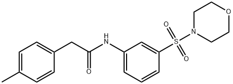 2-(4-methylphenyl)-N-(3-morpholin-4-ylsulfonylphenyl)acetamide Struktur