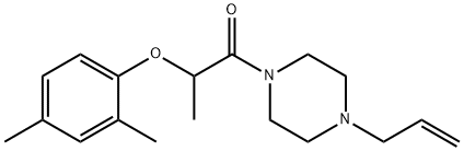 2-(2,4-dimethylphenoxy)-1-(4-prop-2-enylpiperazin-1-yl)propan-1-one Struktur