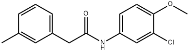 N-(3-chloro-4-methoxyphenyl)-2-(3-methylphenyl)acetamide Struktur