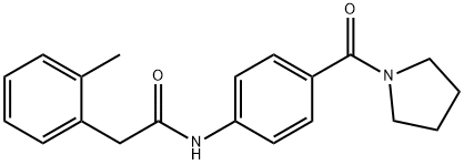 2-(2-methylphenyl)-N-[4-(pyrrolidine-1-carbonyl)phenyl]acetamide Struktur