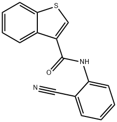 N-(2-cyanophenyl)-1-benzothiophene-3-carboxamide Struktur