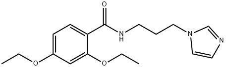 2,4-diethoxy-N-(3-imidazol-1-ylpropyl)benzamide Struktur