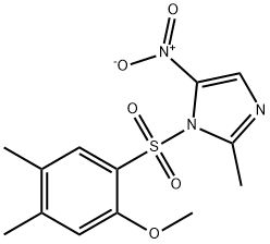 1-(2-methoxy-4,5-dimethylphenyl)sulfonyl-2-methyl-5-nitroimidazole Struktur