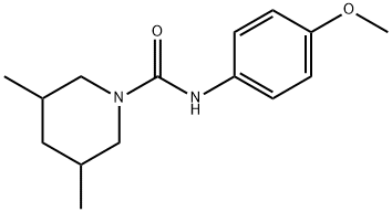 N-(4-methoxyphenyl)-3,5-dimethylpiperidine-1-carboxamide Struktur