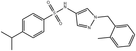 N-[1-[(2-methylphenyl)methyl]pyrazol-4-yl]-4-propan-2-ylbenzenesulfonamide Struktur