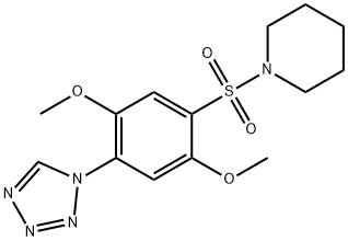 1-[2,5-dimethoxy-4-(tetrazol-1-yl)phenyl]sulfonylpiperidine Struktur