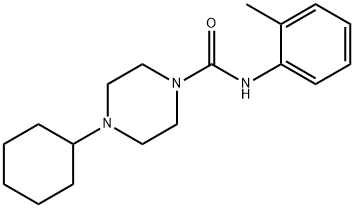 4-cyclohexyl-N-(2-methylphenyl)piperazine-1-carboxamide Struktur