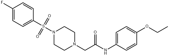 N-(4-ethoxyphenyl)-2-[4-(4-fluorophenyl)sulfonylpiperazin-1-yl]acetamide Struktur