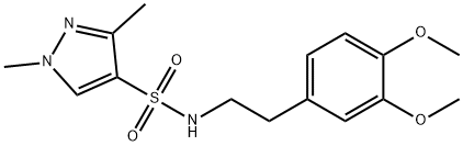 N-[2-(3,4-dimethoxyphenyl)ethyl]-1,3-dimethylpyrazole-4-sulfonamide Struktur