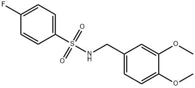 N-[(3,4-dimethoxyphenyl)methyl]-4-fluorobenzenesulfonamide Struktur