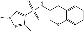 N-[2-(2-methoxyphenyl)ethyl]-1,3-dimethylpyrazole-4-sulfonamide Struktur