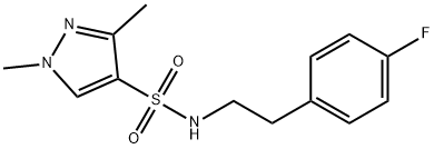 N-[2-(4-fluorophenyl)ethyl]-1,3-dimethylpyrazole-4-sulfonamide Struktur