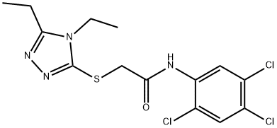 2-[(4,5-diethyl-1,2,4-triazol-3-yl)sulfanyl]-N-(2,4,5-trichlorophenyl)acetamide Struktur