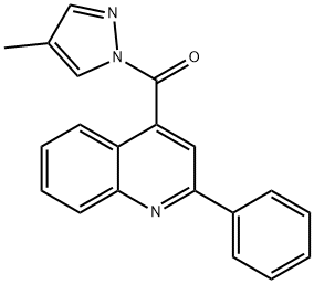 (4-methylpyrazol-1-yl)-(2-phenylquinolin-4-yl)methanone Struktur