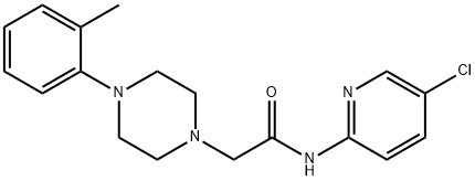 N-(5-chloropyridin-2-yl)-2-[4-(2-methylphenyl)piperazin-1-yl]acetamide Struktur