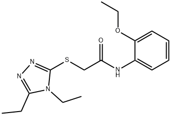 2-[(4,5-diethyl-1,2,4-triazol-3-yl)sulfanyl]-N-(2-ethoxyphenyl)acetamide Struktur