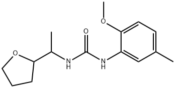 1-(2-methoxy-5-methylphenyl)-3-[1-(oxolan-2-yl)ethyl]urea Struktur