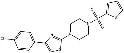 4-(4-chlorophenyl)-2-(4-thiophen-2-ylsulfonylpiperazin-1-yl)-1,3-thiazole Struktur