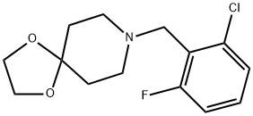 8-[(2-chloro-6-fluorophenyl)methyl]-1,4-dioxa-8-azaspiro[4.5]decane Struktur