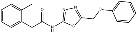 2-(2-methylphenyl)-N-[5-(phenoxymethyl)-1,3,4-thiadiazol-2-yl]acetamide Struktur