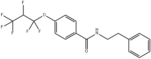 4-(1,1,2,3,3,3-hexafluoropropoxy)-N-(2-phenylethyl)benzamide Struktur