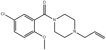 (5-chloro-2-methoxyphenyl)-(4-prop-2-enylpiperazin-1-yl)methanone Struktur