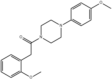 2-(2-methoxyphenyl)-1-[4-(4-methoxyphenyl)piperazin-1-yl]ethanone Struktur