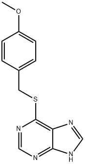 6-[(4-methoxyphenyl)methylsulfanyl]-7H-purine Struktur