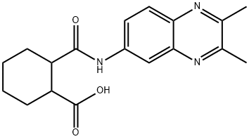 2-[(2,3-dimethylquinoxalin-6-yl)carbamoyl]cyclohexane-1-carboxylic acid Struktur